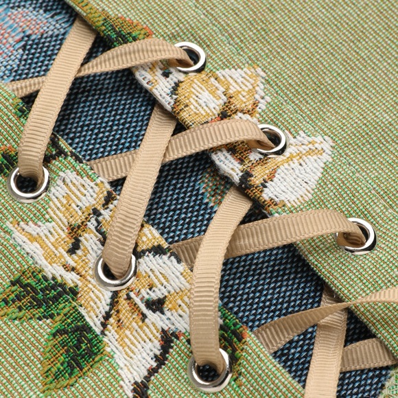 Cider Floral Lace-Up Corset Top - Picture 5 of 13